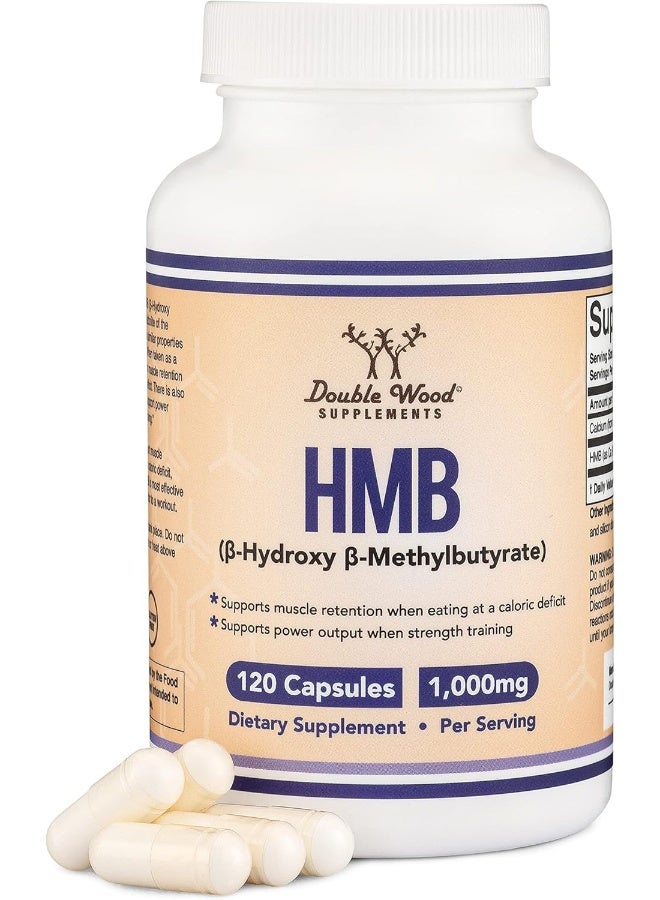 Double Wood Supplements HMB - 120 X 1000 Mg Capsules - Image 1