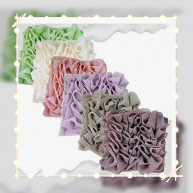 MOSYFEIBI Washcloth Loofah Combo 2-in-1 Loufee Wash Cloth that Holds Bar Soap-Exfoliation Mesh Shower Ball for Body Wash&Smooth Skin+Free Loofah Dish Towel - Image 5