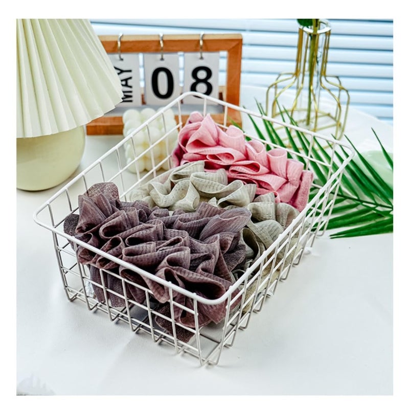 MOSYFEIBI Washcloth Loofah Combo 2-in-1 Loufee Wash Cloth that Holds Bar Soap-Exfoliation Mesh Shower Ball for Body Wash&Smooth Skin+Free Loofah Dish Towel - Image 3