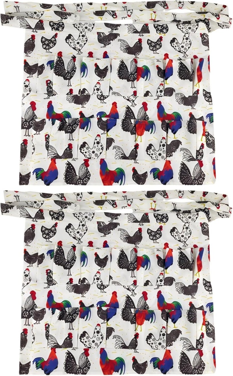 Set of 2 Egg Gathering Aprons with Pockets, 16.9 X 20.1 in, Ideal for Collecting Chicken Eggs - Image 1