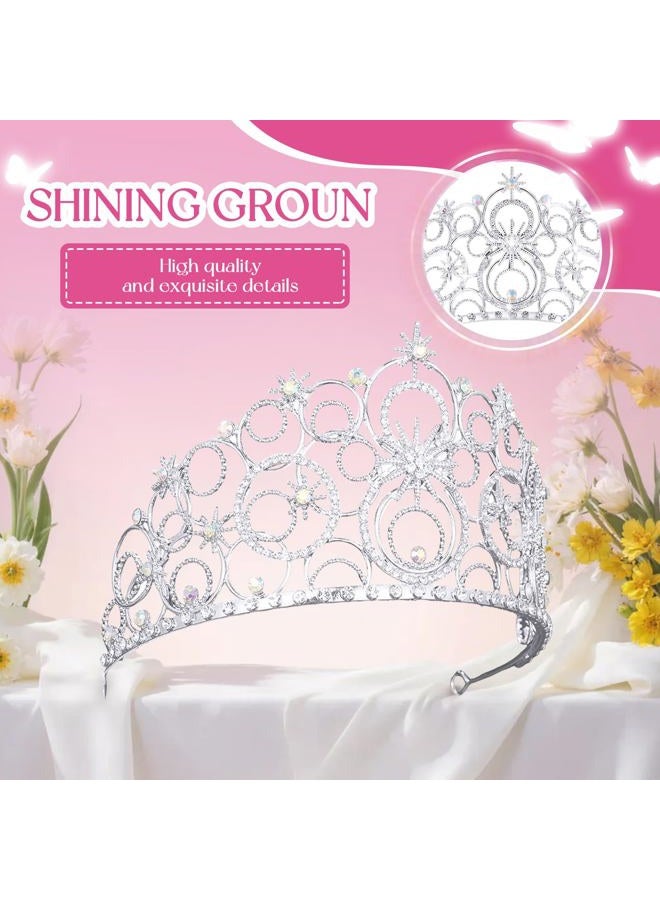 JRCRIN Glinda Crown Costume Adult Women Cood Witch Crown Headband Cosplay Princess Queen Tiara Halloween Costume Accessories - Image 4
