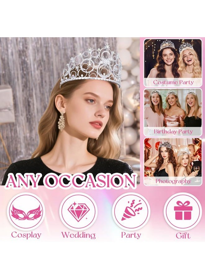 JRCRIN Glinda Crown Costume Adult Women Cood Witch Crown Headband Cosplay Princess Queen Tiara Halloween Costume Accessories - Image 3