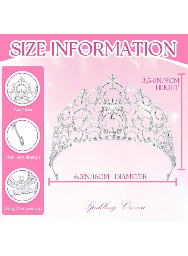JRCRIN Glinda Crown Costume Adult Women Cood Witch Crown Headband Cosplay Princess Queen Tiara Halloween Costume Accessories - Image 2
