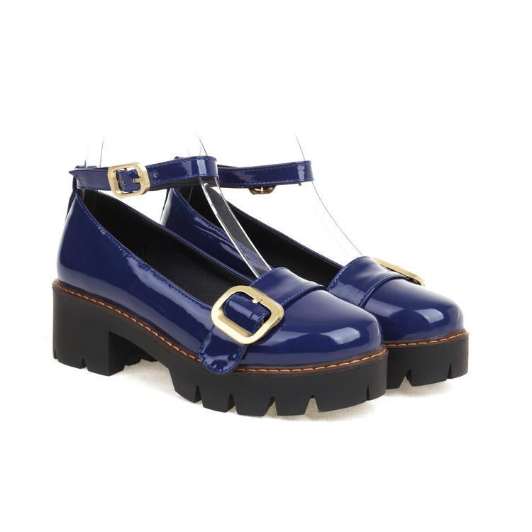 Dropshopping New Products 2022 34-43 Yards Round Head Buckle Solid Color Shoes - Image 1