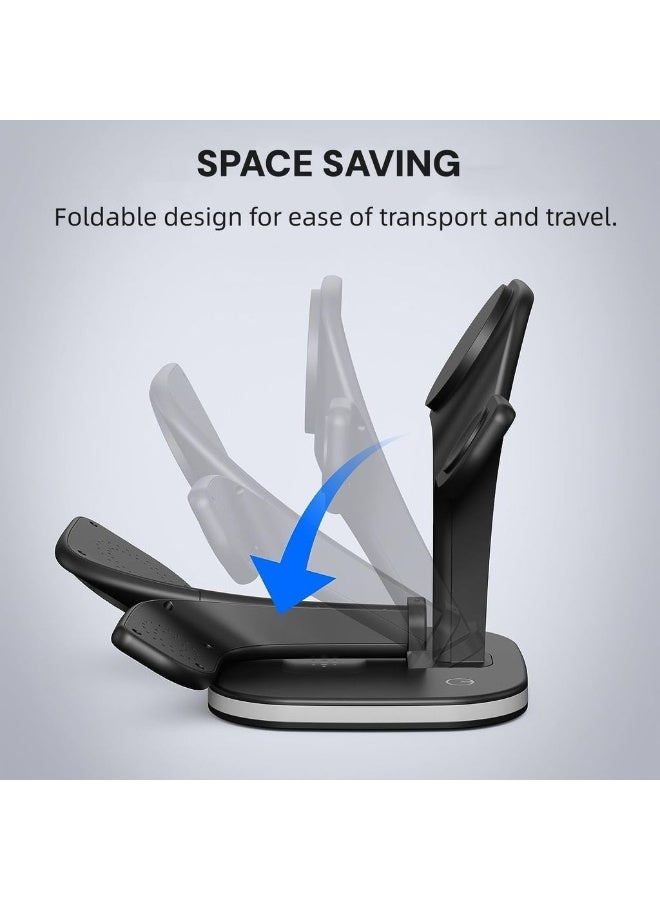 Magnetic Wireless Charger Upgrade MagSafe 5-in-1 Charging Station With LED Lamp Compatible With IPhone 14/13/12/Pro/Pro Max/Mini IWatch SE/8/7/6/5/4/3/2 Airpods 3/2/Pro/Ultra. - Image 2