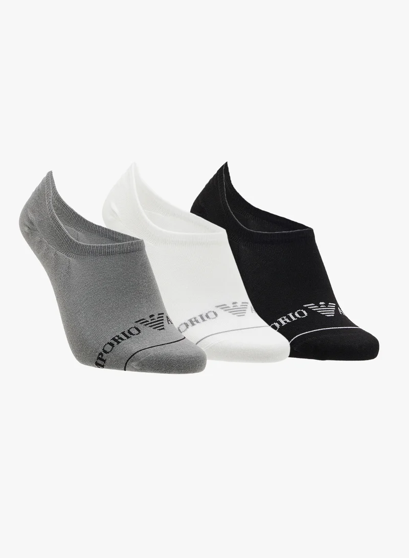 امبوريو ارماني 3 Pack Of Logo Liner Socks