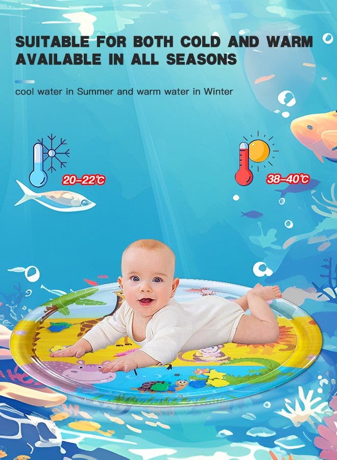 Inflatable Water Mattress Splash Play Mat Tummy Time（65*65cm B Sharks） - Image 2