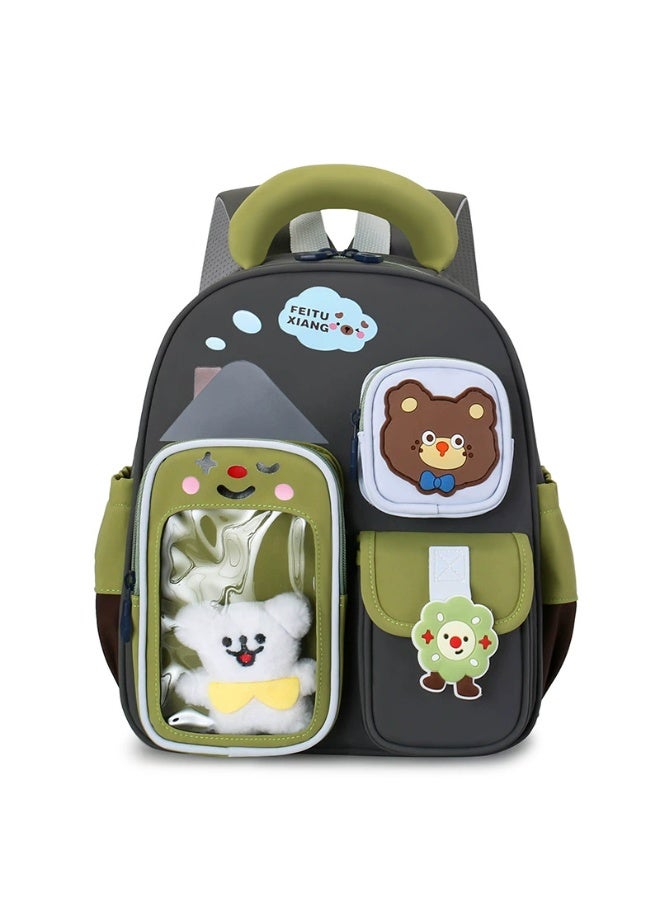 Kids Backpack Bear Design 3-6 Years, Large Capacity Waterproof Lightweight Spine-Protective School  Bag - Image 1