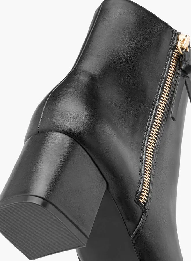 Flora Bella By Shoexpress Women Animal Print Ankle Boots with Block Heels