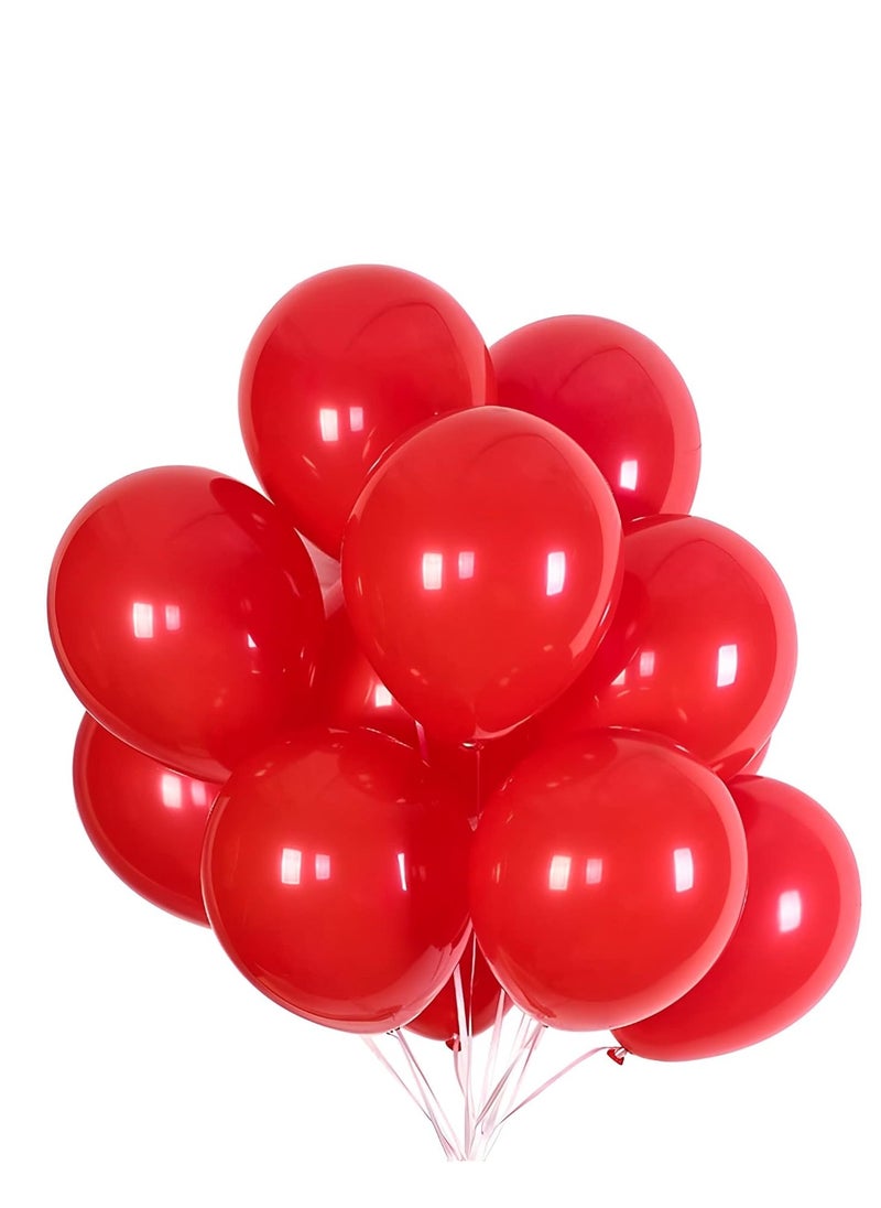 Propsicle - Propsicle Red Hd Metallic Balloons Pack Red Theme Kids Birthday Party Decoration Bachelorette Party Balloon Anniversary Item Christmas Decor - Packet Of 50 Balloons - 50 Pcs - Image 1
