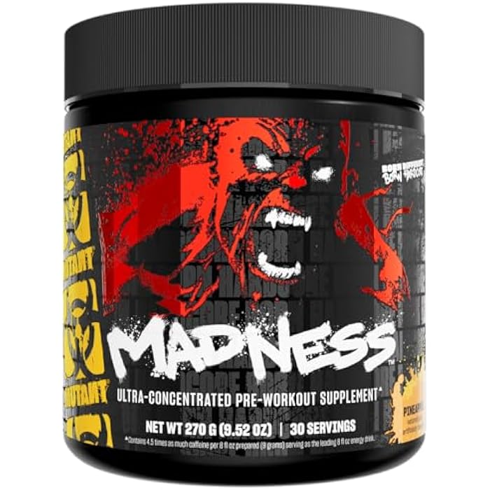 Mutant جنون المتحولين | مسحوق مكمل ما قبل التمرين مزيج الأداء والضخ يتضمن L-سيترولين، بيتا ألانين، تورين، L-تيروزين | 30 حصة | أناناس - Image 1