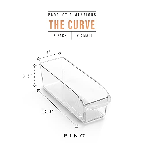 BINO | Plastic Storage Bins, Small | THE CURVE COLLECTION | Multi-Use Organizer Bins | Storage Containers Kitchen, Pantry and Home Organization | Fridge Organizers | Pantry Organization and Storage - Image 3