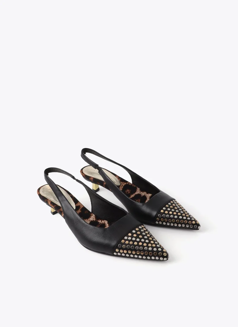 Lola Casademunt Studded Slingback Heels