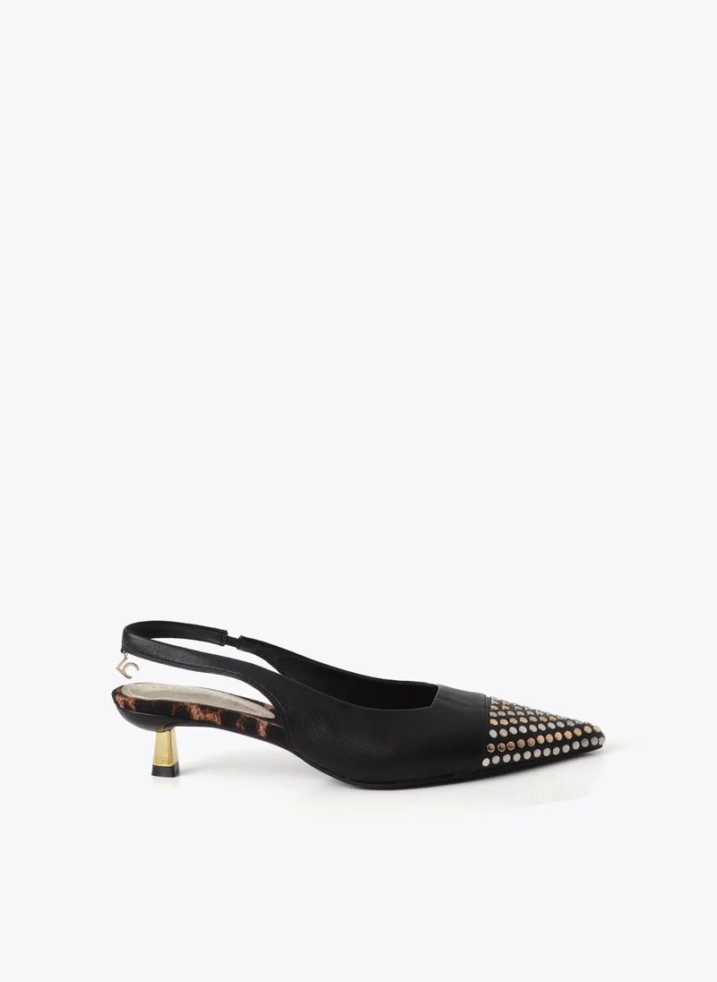 Lola Casademunt Studded Slingback Heels