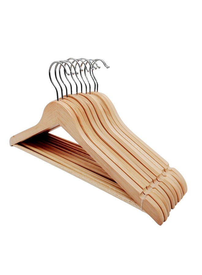 مجموعة شماعات ملابس فاخرة من الخشب الفاخر، مكونة من 20 قطعة، مع خطافات كروم لتعليق البنطلونات - مجموعة شماعات ملابس موفرة للمساحة - Image 1