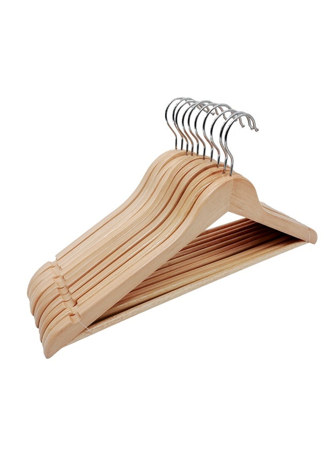 مجموعة شماعات ملابس فاخرة من الخشب الفاخر، مكونة من 20 قطعة، مع خطافات كروم لتعليق البنطلونات - مجموعة شماعات ملابس موفرة للمساحة - Image 2