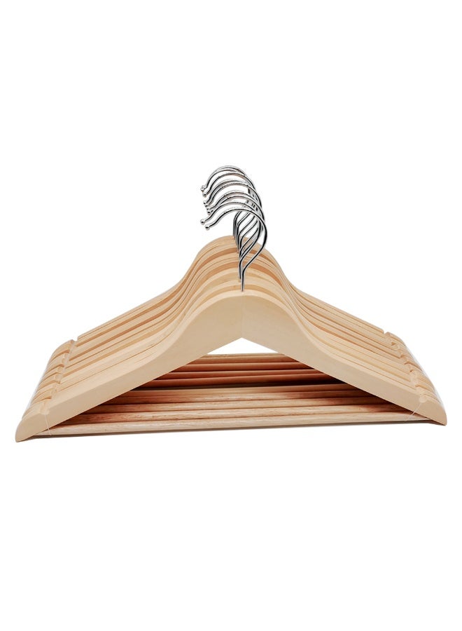 مجموعة شماعات ملابس فاخرة من الخشب الفاخر، مكونة من 20 قطعة، مع خطافات كروم لتعليق البنطلونات - مجموعة شماعات ملابس موفرة للمساحة - Image 3