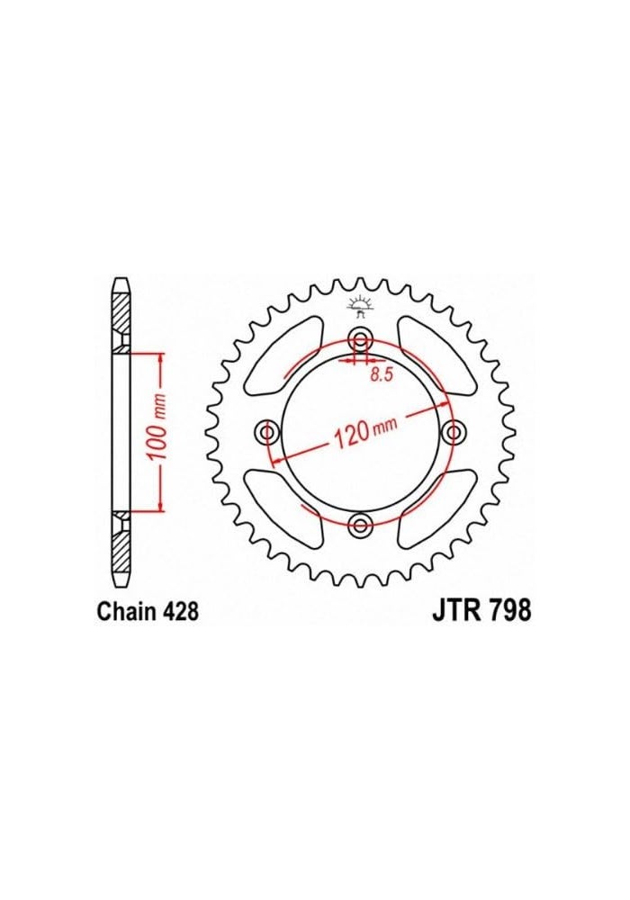 JT Sprockets 50T Steel Rear Sprocket - Image 2