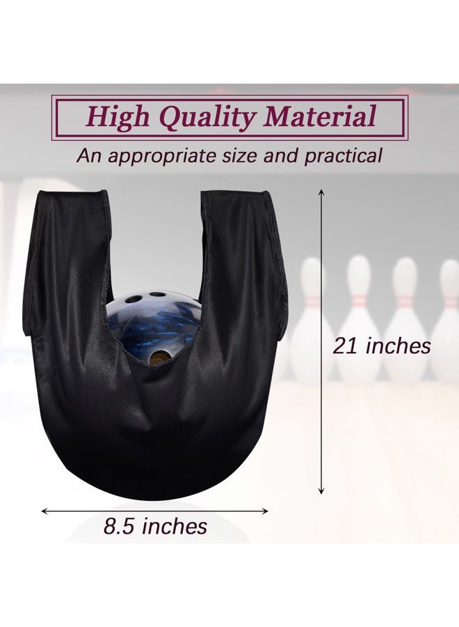 Civaner 3 Pack Bowling Ball Seesaw Washable Bowling Ball Towel Black Bowling Ball See Saw Giant Bowling Ball Polisher Bowling Polisher Bag for Bowling Ball Cleaning - Image 2
