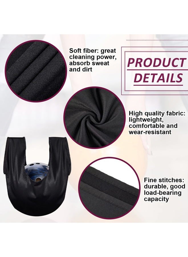 Civaner 3 Pack Bowling Ball Seesaw Washable Bowling Ball Towel Black Bowling Ball See Saw Giant Bowling Ball Polisher Bowling Polisher Bag for Bowling Ball Cleaning - Image 4