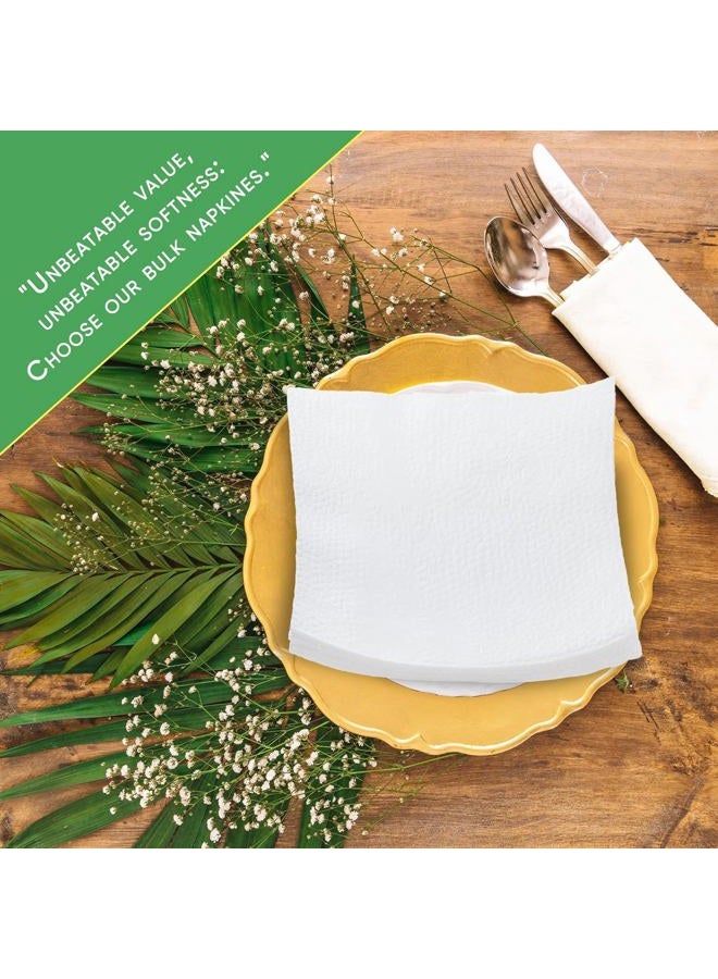 Pantryware Essentials Paper Lunch Napkins. 500 Count Lunch Napkins 1 Ply, White. 12 x 12 - Image 5