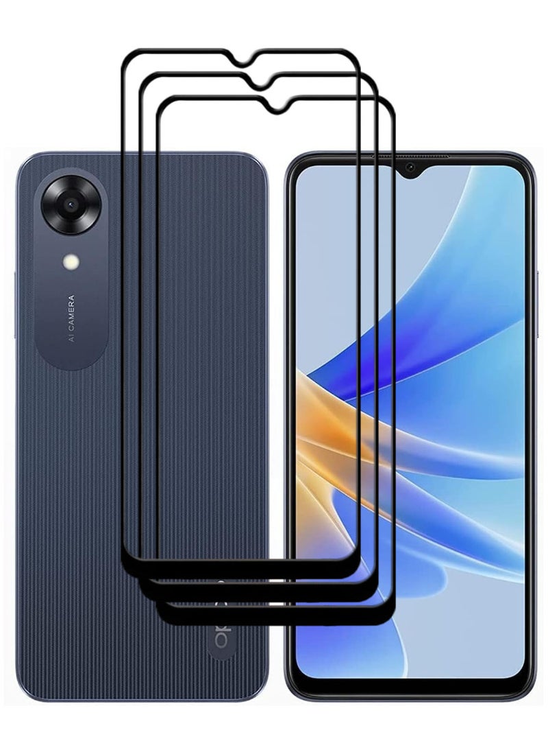 ACLIX 3 Pieces Antistatic ESD Dustproof Premium Quality High Definition Tempered Glass Screen Protector Designed For Oppo A17k - Image 1