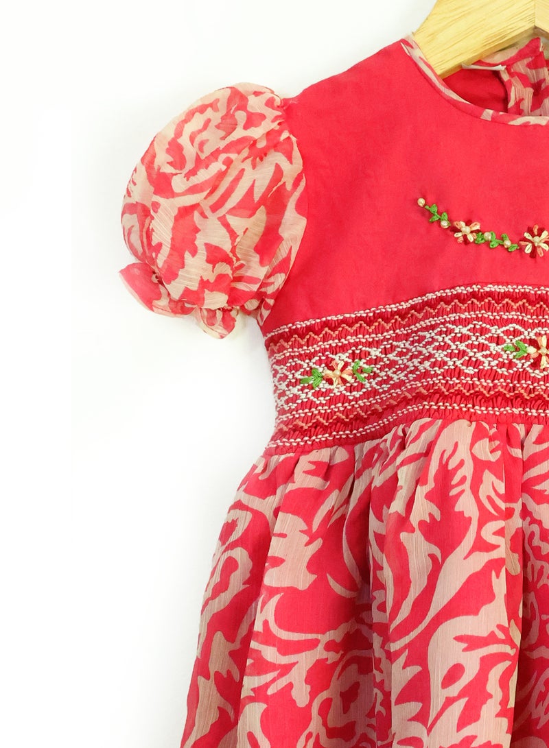 Kidabhoo Kids Smocked Dress for Girls - Timeless Elegance  - Image 2