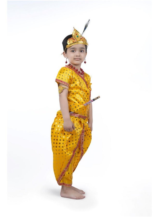 BookMyCostume - BookMyCostume Shri Krishna Kanha Kanhaiya Polka Dots Kids Fancy Dress Costume 10 Pcs Set with Accessories 1-2 years - Image 1