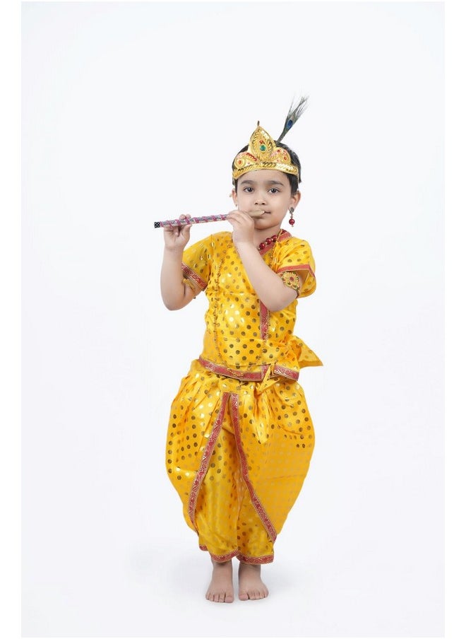 BookMyCostume - BookMyCostume Shri Krishna Kanha Kanhaiya Polka Dots Kids Fancy Dress Costume 10 Pcs Set with Accessories 1-2 years - Image 1