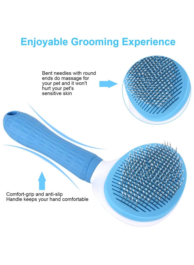 1pc Self Cleaning Dog Cat Grooming Brush Comb Random Color - Image 2
