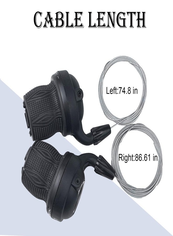 THALOUS Bicycle Twist Shifter Lever 3x7 3x6 Speed Revoshift Lever 21 18 Speed Twist Grip Gear for MTB Mountain Bike 1 Pair - Image 3