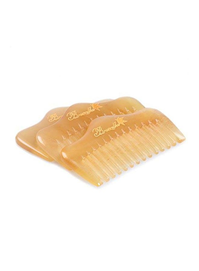 Breezelike Pocket Beard Comb for Men - No Static Natural Sheep Horn Wide Tooth Comb - Handmade Mini Grooming Massage Comb with Gift Box - Image 3