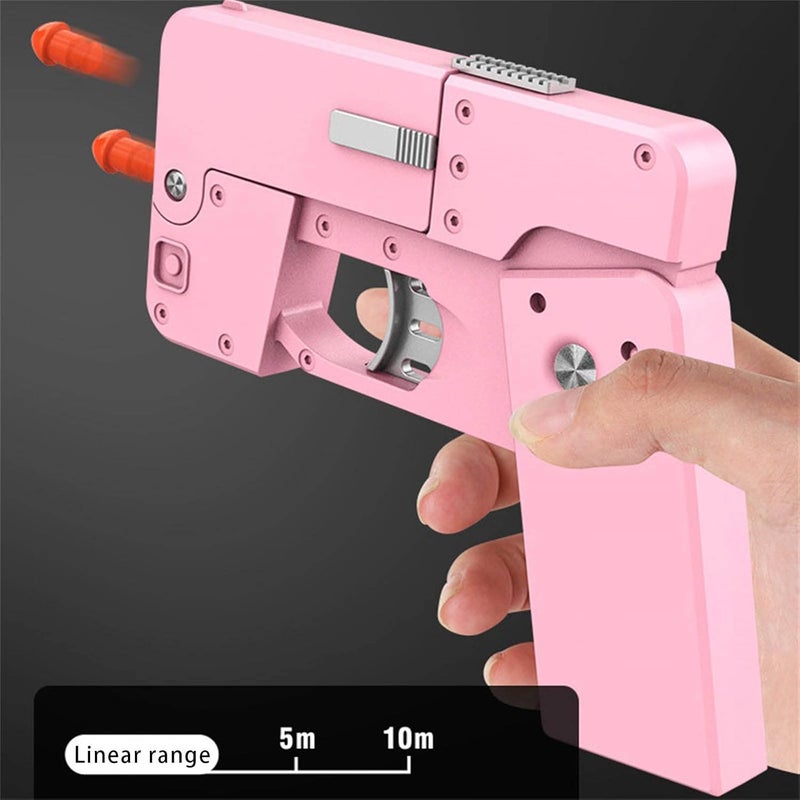 comfrt Cellphone Transforming Shooting Toy, 2-Consecutive Firing Funny Deformation Shooting Transforming Folding Toys One Key Shell Throwing Design 40 Inch Long Range Shooting - Image 4
