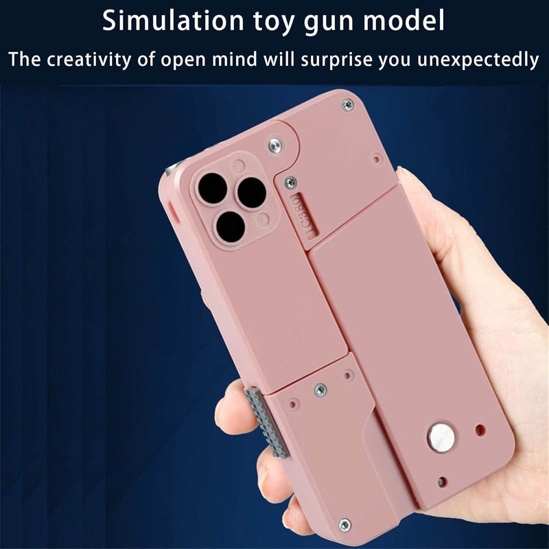 comfrt Cellphone Transforming Shooting Toy, 2-Consecutive Firing Funny Deformation Shooting Transforming Folding Toys One Key Shell Throwing Design 40 Inch Long Range Shooting - Image 2