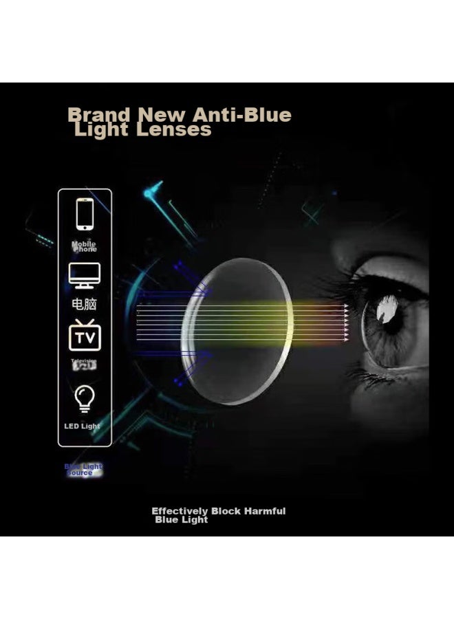 Lesca Lunetier High-definition Reading Gl For Men, Anti-blue Light Foldable Portable Eyewear, High-quality Genuine Brand For Middle-aged And Elderly Vision - Image 2