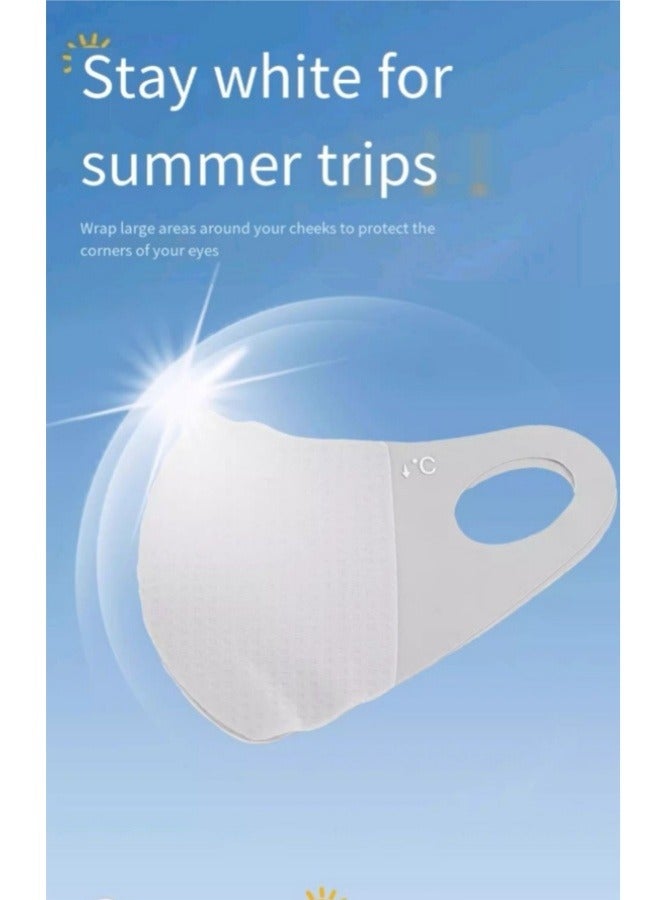 Summer Sunscreen Mask Anti-Ultraviolet Outdoor Breathable Mask Ice Silk Sunscreen Mask  - Image 5
