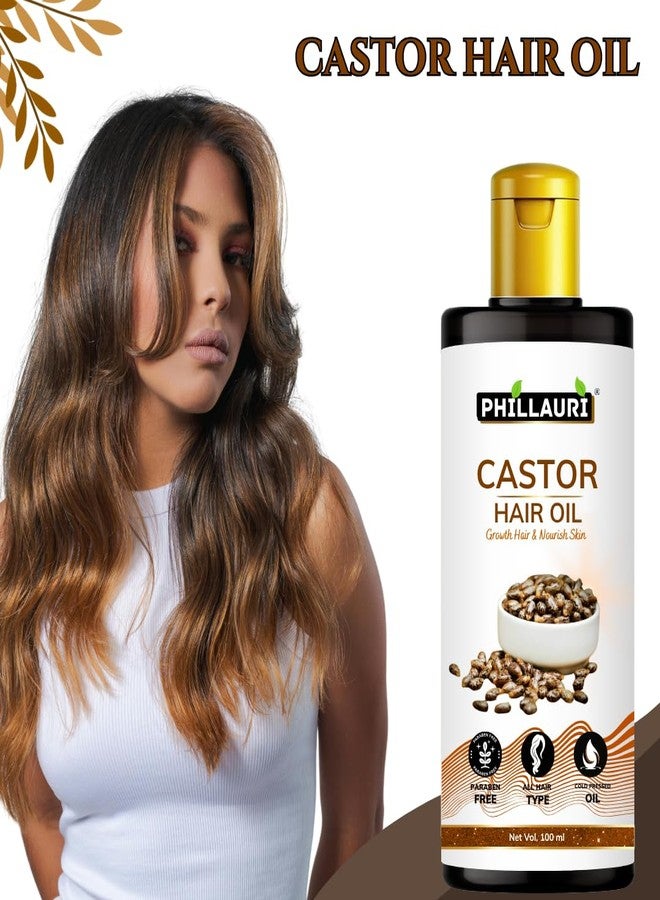 Phillauri Castor Oil for Hair Growth, Skin Care, Moisturising Dry Skin, Nails, Eyelash - For Men & Women - 100ml (Pack of 3) - Image 5