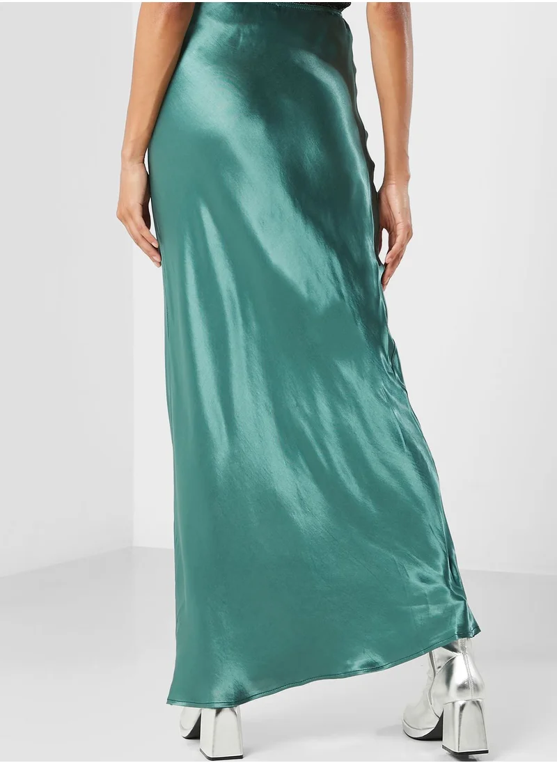 Topshop Tall High Waist Midi Skirt