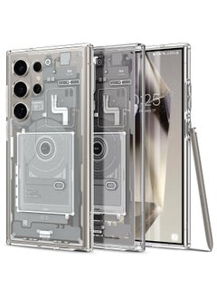 ماركة غير محددة متوافق مع سامسونج جالكسي اس 23 ألترا (Samsung Galaxy S23 Ultra) حافظة هجينة فائقة التصميم (صفر واحد ابيض)  - Image 1