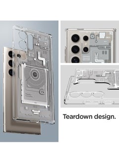ماركة غير محددة متوافق مع سامسونج جالكسي اس 23 ألترا (Samsung Galaxy S23 Ultra) حافظة هجينة فائقة التصميم (صفر واحد ابيض)  - Image 4