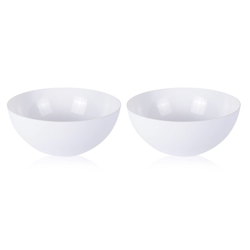KK magsun Floor Lamp Shade 2 Pack Torchiere Lamp Shades Replacement, 10 inch Diameter, 1.65 inch Fitter, Plastic Bowl White Lamp Shades for Floor Lamps Upright - Image 1