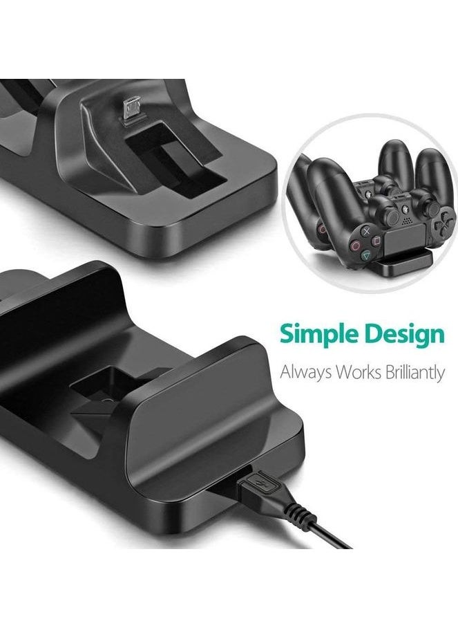 DOBE Dobe PlayStation 4 Controller Charger, Dual Controller Charging Dock With Micro USB Cable  - Image 2