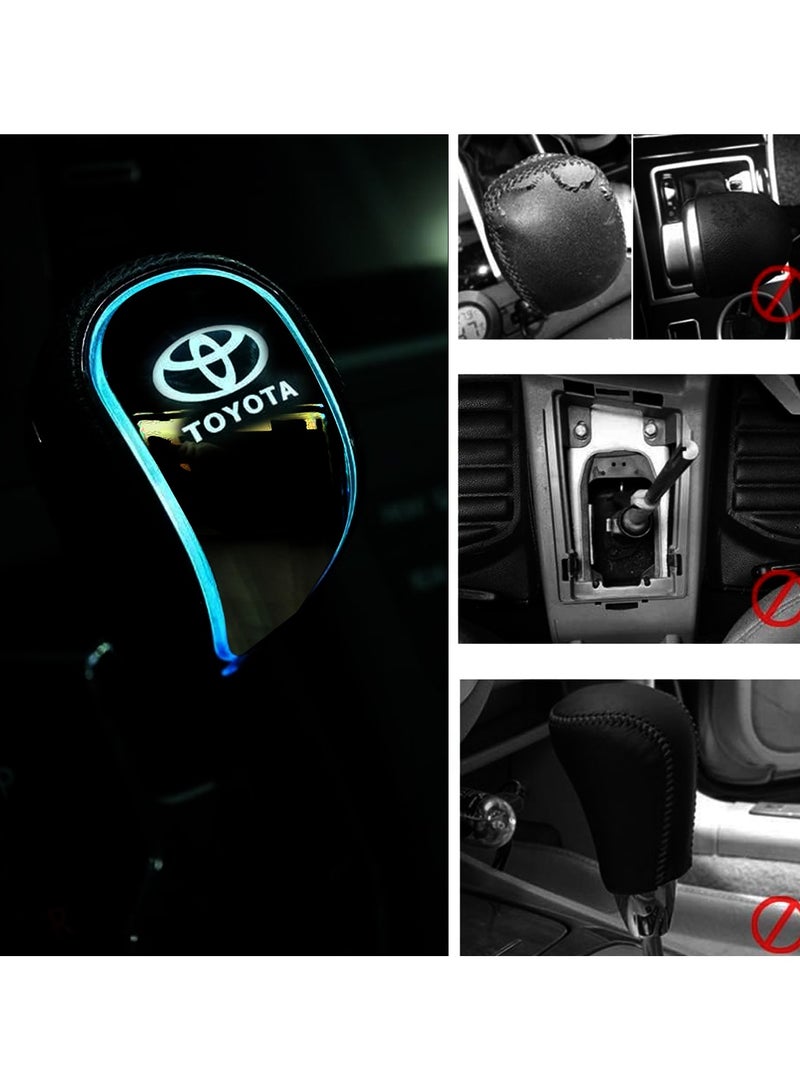 تويوتا مقبض ناقل حركة LED عالي الجودة حساس للمس لسيارات تويوتا - إضاءة LED بسبعة ألوان، شحن USB، مقبض مانع للانزلاق، متوافق مع ناقل الحركة الأوتوماتيكي، مقاس عالمي - Image 5