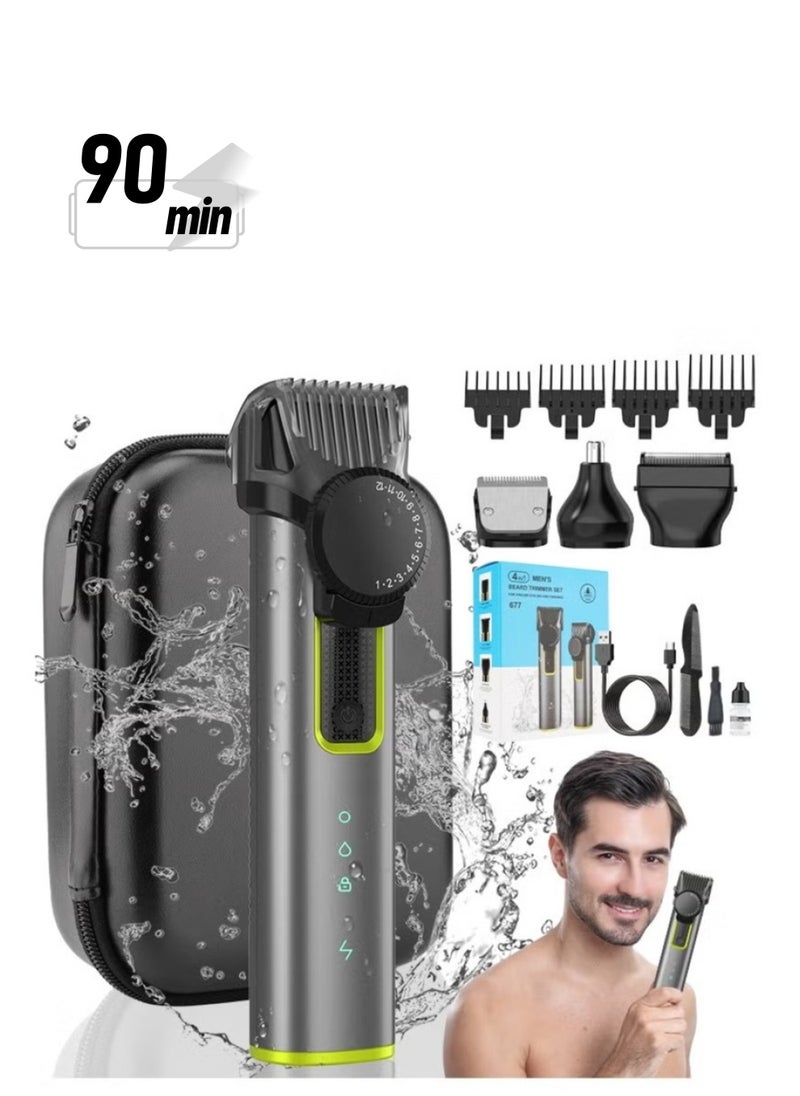 DOSCHER - Men's Multifunctional Hair Clipper 4 in 1 Shaver Nose Hair Trimmer Set - Image 1