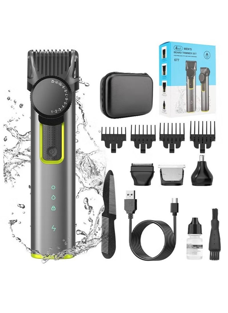 DOSCHER - Men's Multifunctional Hair Clipper 4 in 1 Shaver Nose Hair Trimmer Set - Image 1