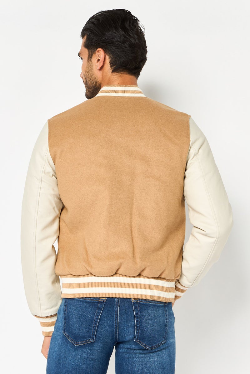 Celio Men Plain Bomber Jacket, Multicolor - Image 4