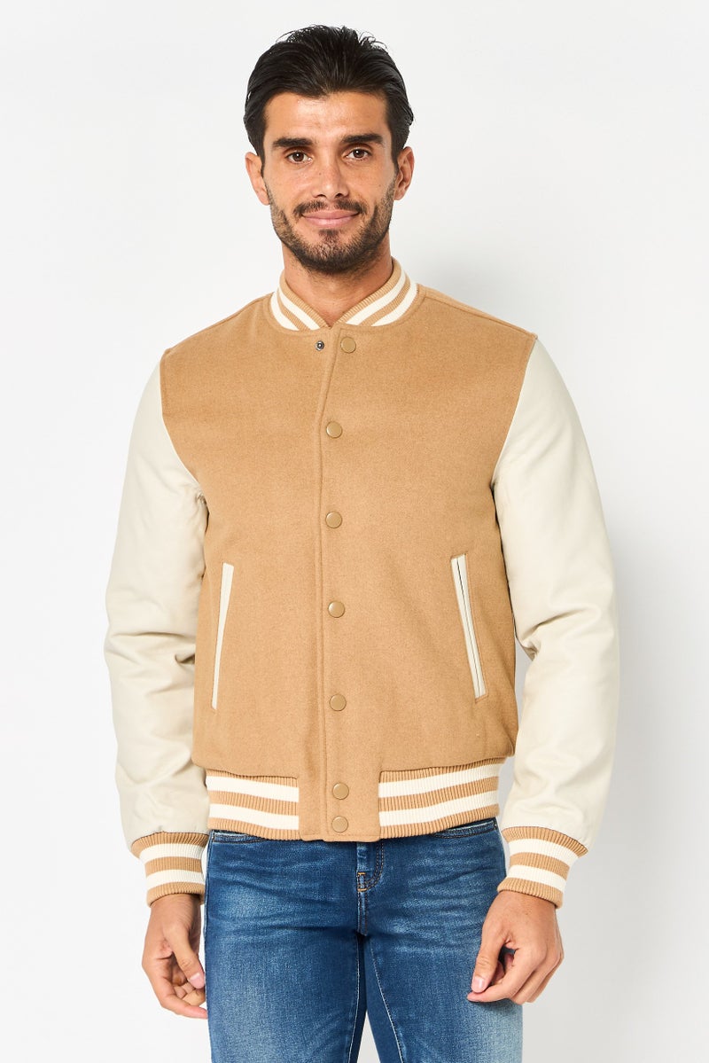 Celio Men Plain Bomber Jacket, Multicolor - Image 1