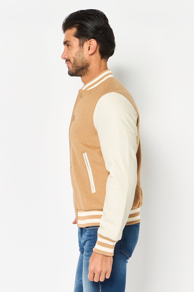 Celio Men Plain Bomber Jacket, Multicolor - Image 3