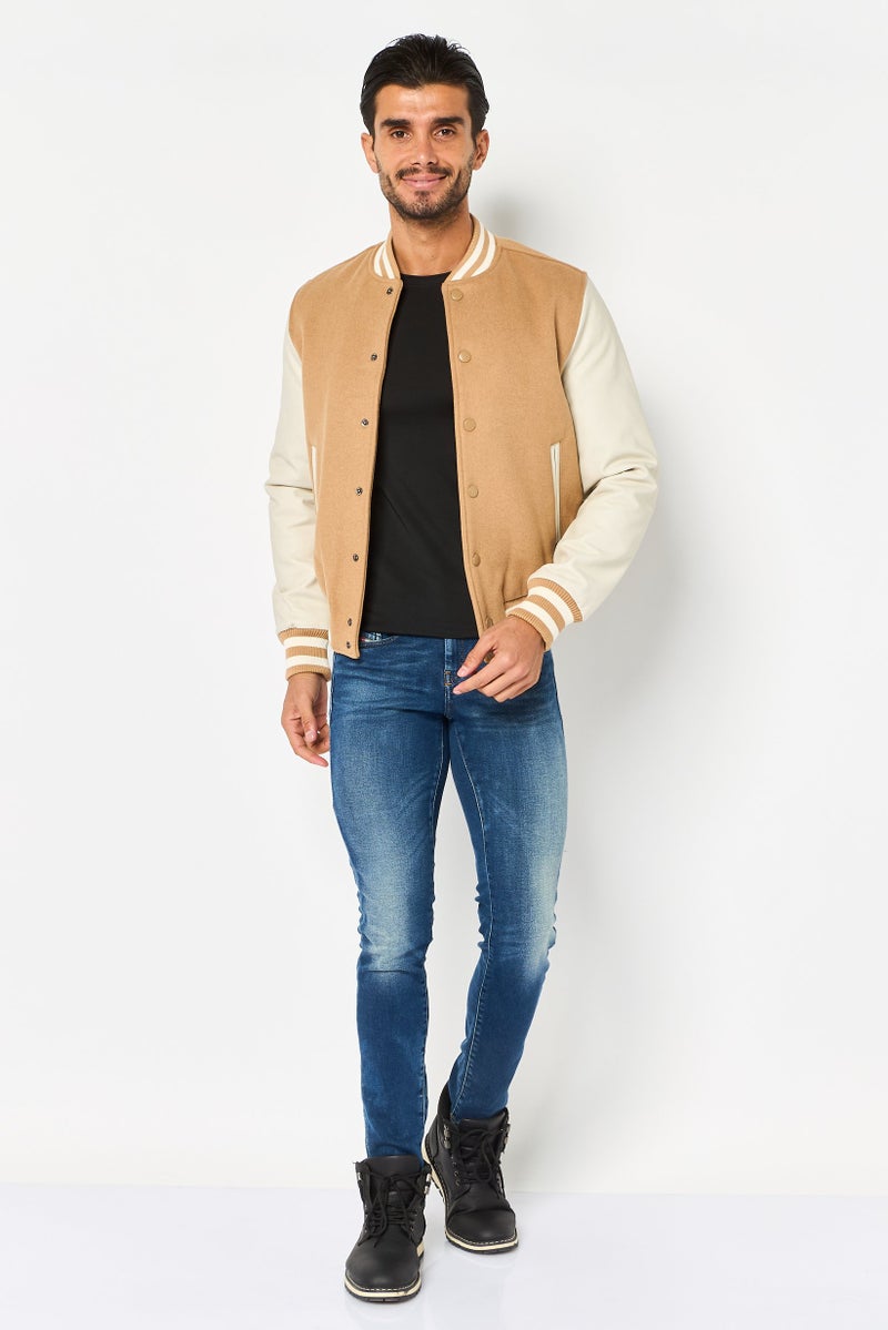 Celio Men Plain Bomber Jacket, Multicolor - Image 4