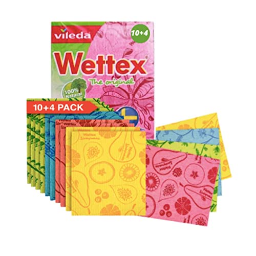 Wettex The Original 14 Pack Swedish Dishcloth for Kitchen  Eco Friendly Reusable Paper Towels  Assorted Dish Cloths for Washing Dishes